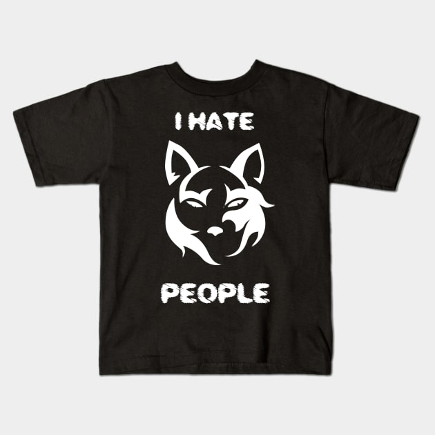 I Hate People Wolf Kids T-Shirt by Imutobi